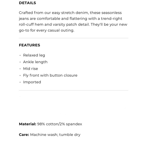 Talbots Girlfriend Jeans in Griffin Wash Sz. 6 - Picture 6 of 9